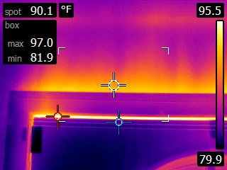 Door Trim Leak Thermal Image
